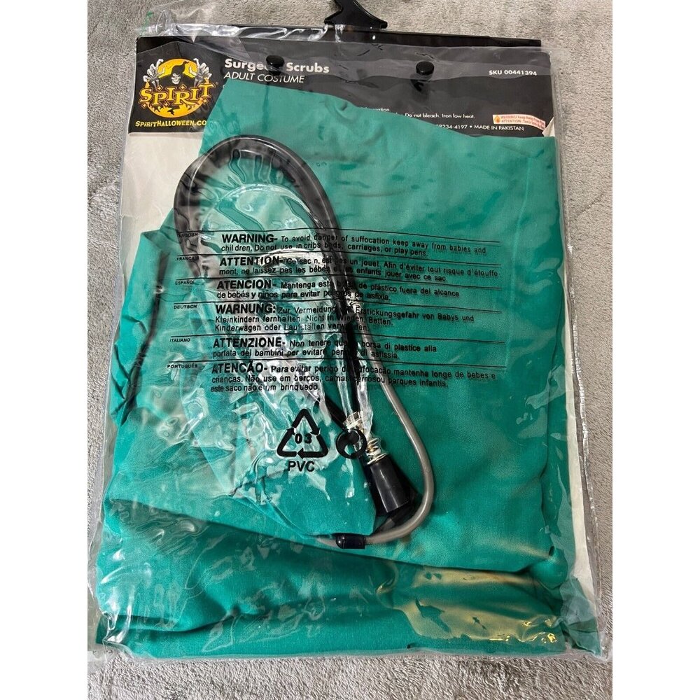 Emergency Room Doctor Surgeon Halloween Adult Costume One Size Fits Most New - Picture 2 of 4